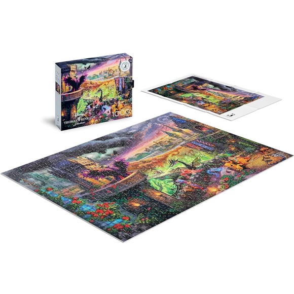 Thomas Kinkade Disney Maleficent 1000pc Puzzle - Picture 5 of 6